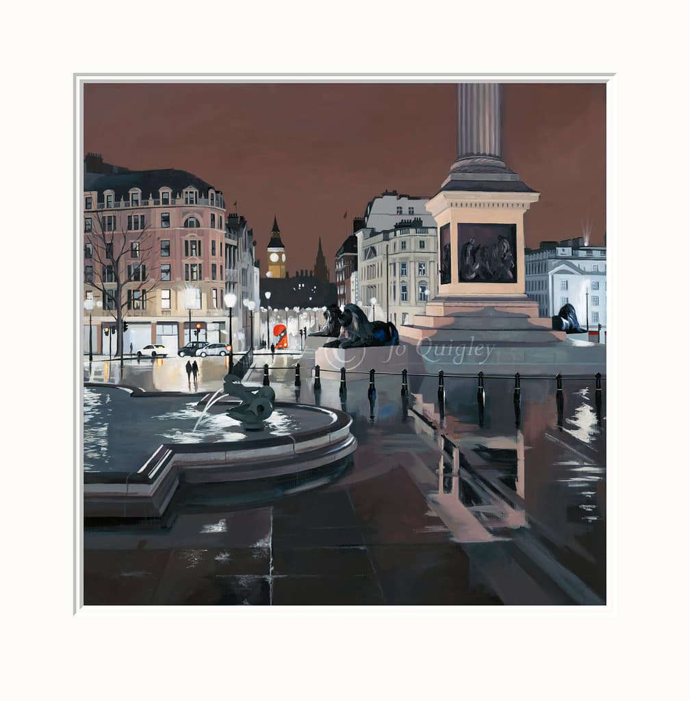 rainy night, Trafalgar suare