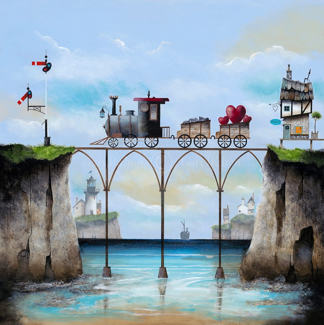 The Love Train by Gary Walton Canvas on board varnished print. Limited edition