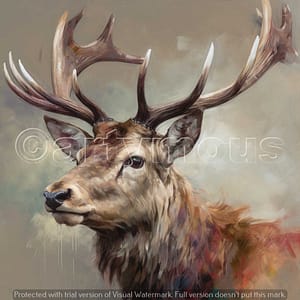 Woodland Stag by Rose Phillips